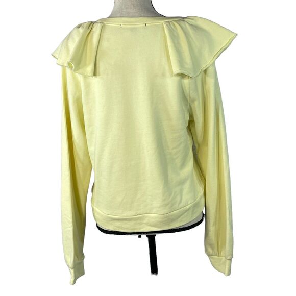 Inc International Concept X-Small Crop Sweatshirt Stretch Long Sleeve Round Neck - Picture 3 of 8